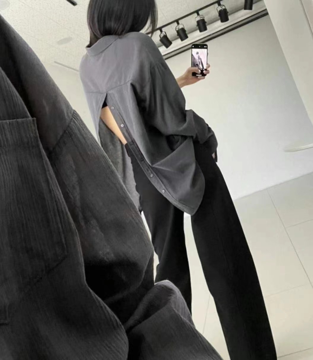 A BLACK-에이블랙-T直郵韓國代購㊣女裝新品熱賣襯衫蕾絲衫A BLACK襯衫/蕾絲衫