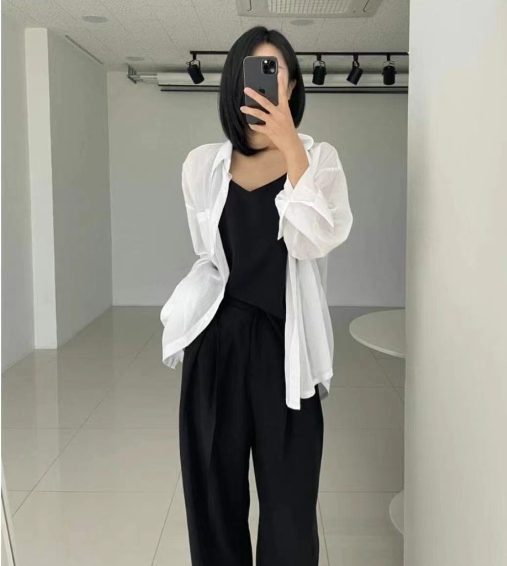A BLACK-에이블랙-T直郵韓國代購㊣女裝新品熱賣襯衫蕾絲衫A BLACK襯衫/蕾絲衫