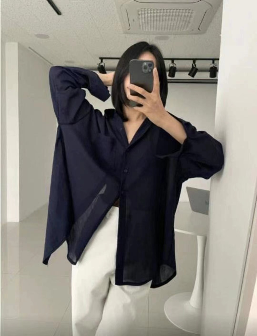 A BLACK-에이블랙-T直郵韓國代購㊣女裝新品熱賣襯衫蕾絲衫A BLACK襯衫/蕾絲衫圖色3