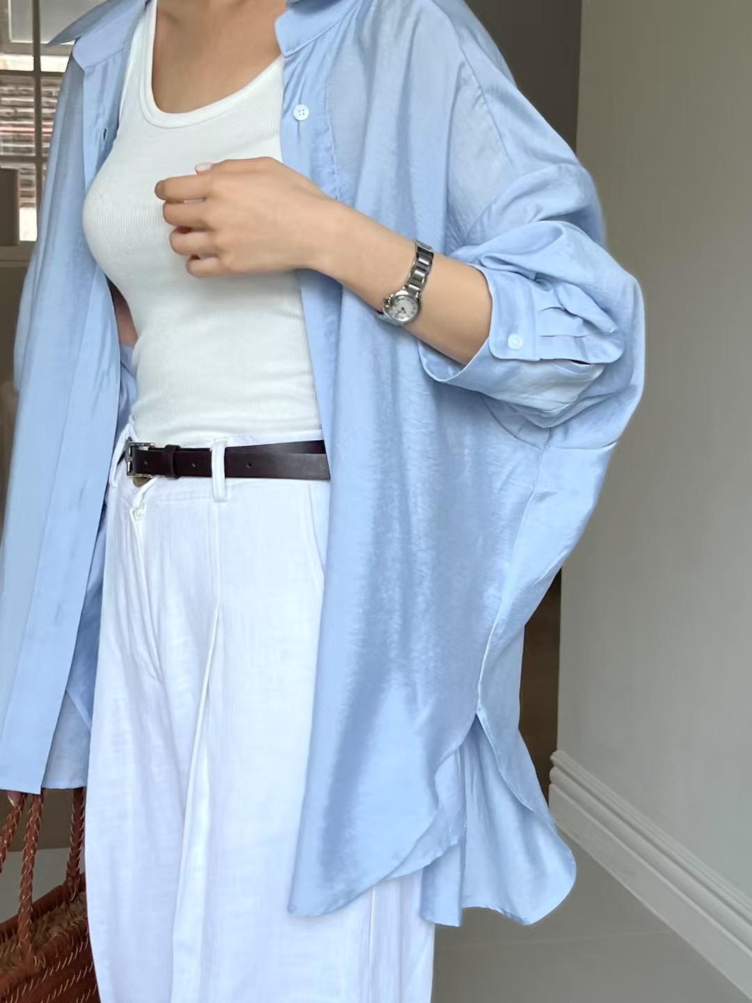 around110直郵韓國代購㊣女裝新款推薦25春夏人氣襯衫蕾絲衫around110襯衫/蕾絲衫