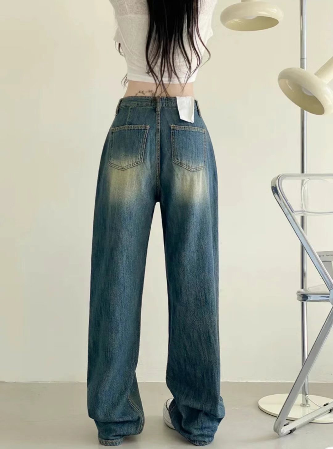 J CAT韓國直郵㊣東大門實拍女裝新品25春夏人氣推薦牛仔褲J CAT牛仔褲