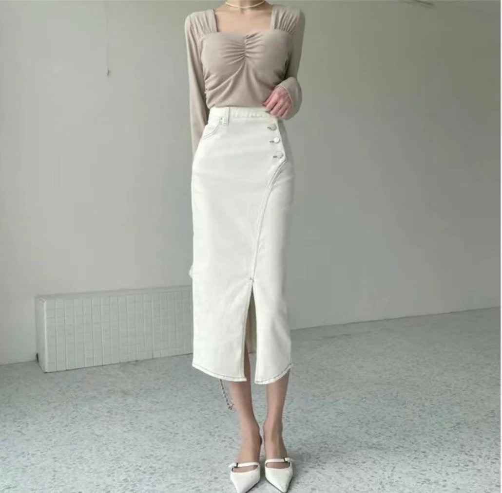 J CAT韓國㊣直郵東大門代購女裝新品人氣熱賣半身裙中短裙J CAT半身裙/中短裙