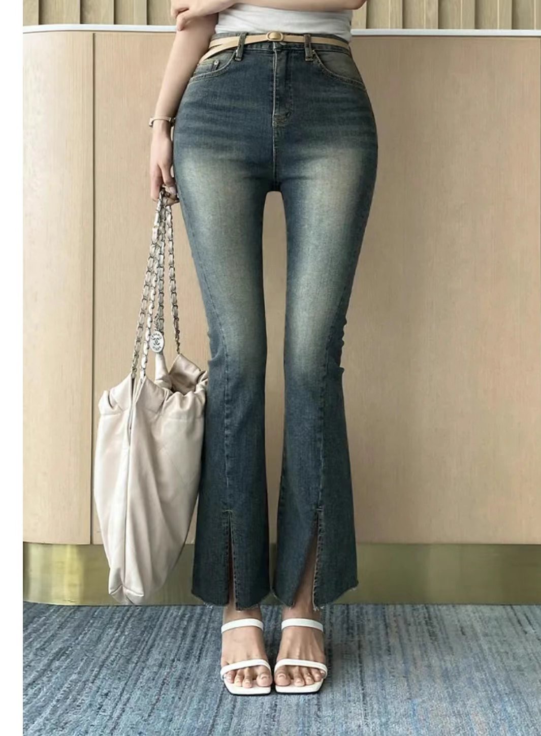 J CAT直郵韓國代購㊣女裝新款時尚人氣休閑牛仔褲不含腰帶J CAT牛仔褲