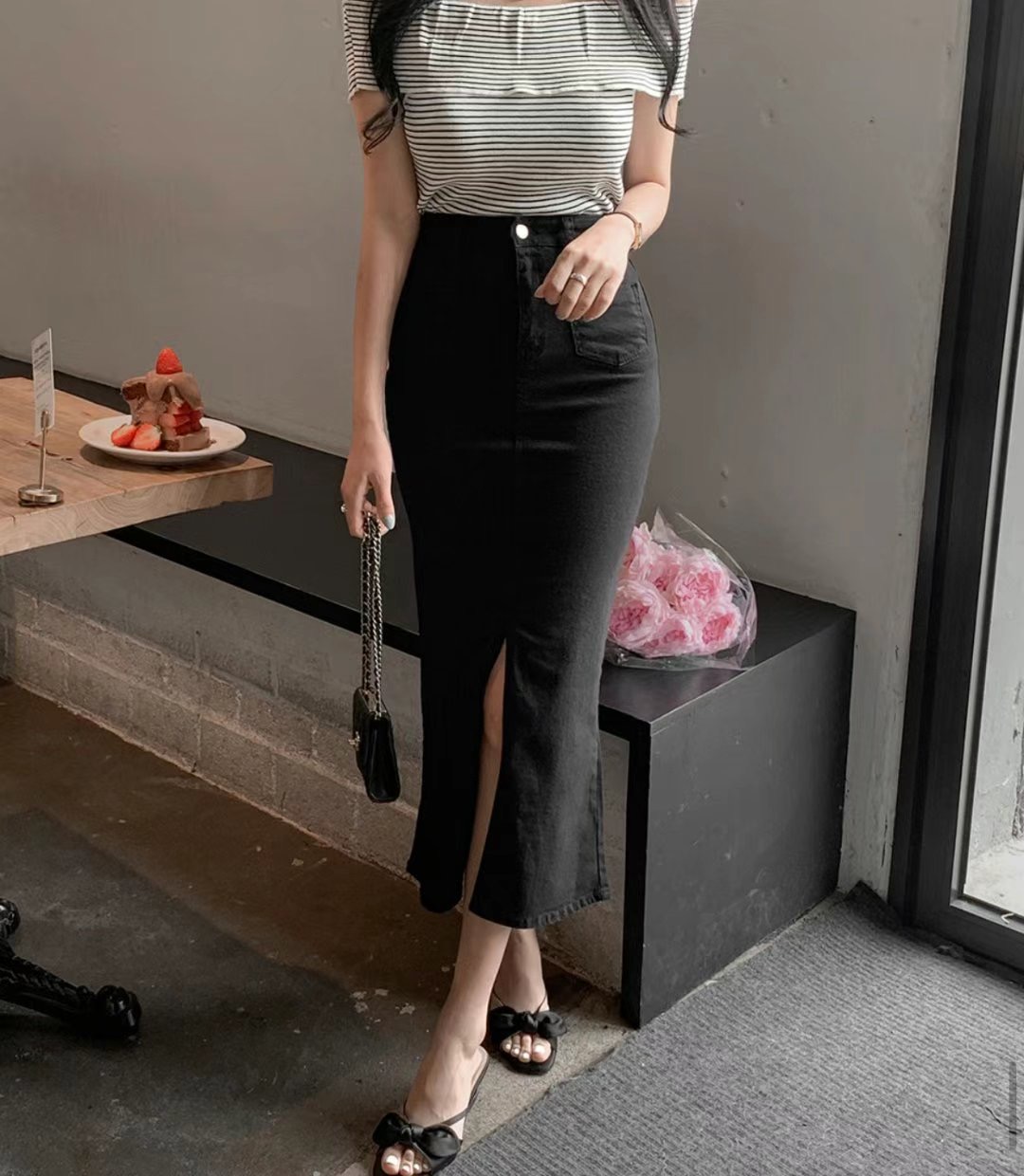 J CAT直郵韓國代購㊣女裝新款熱賣推薦人氣時尚半身裙中短裙J CAT半身裙/中短裙