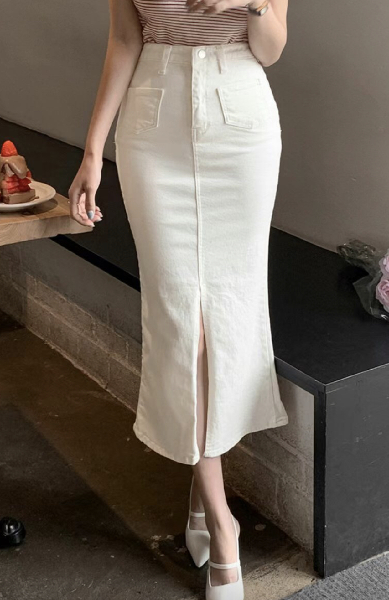 J CAT直郵韓國代購㊣女裝新款熱賣推薦人氣時尚半身裙中短裙J CAT半身裙/中短裙