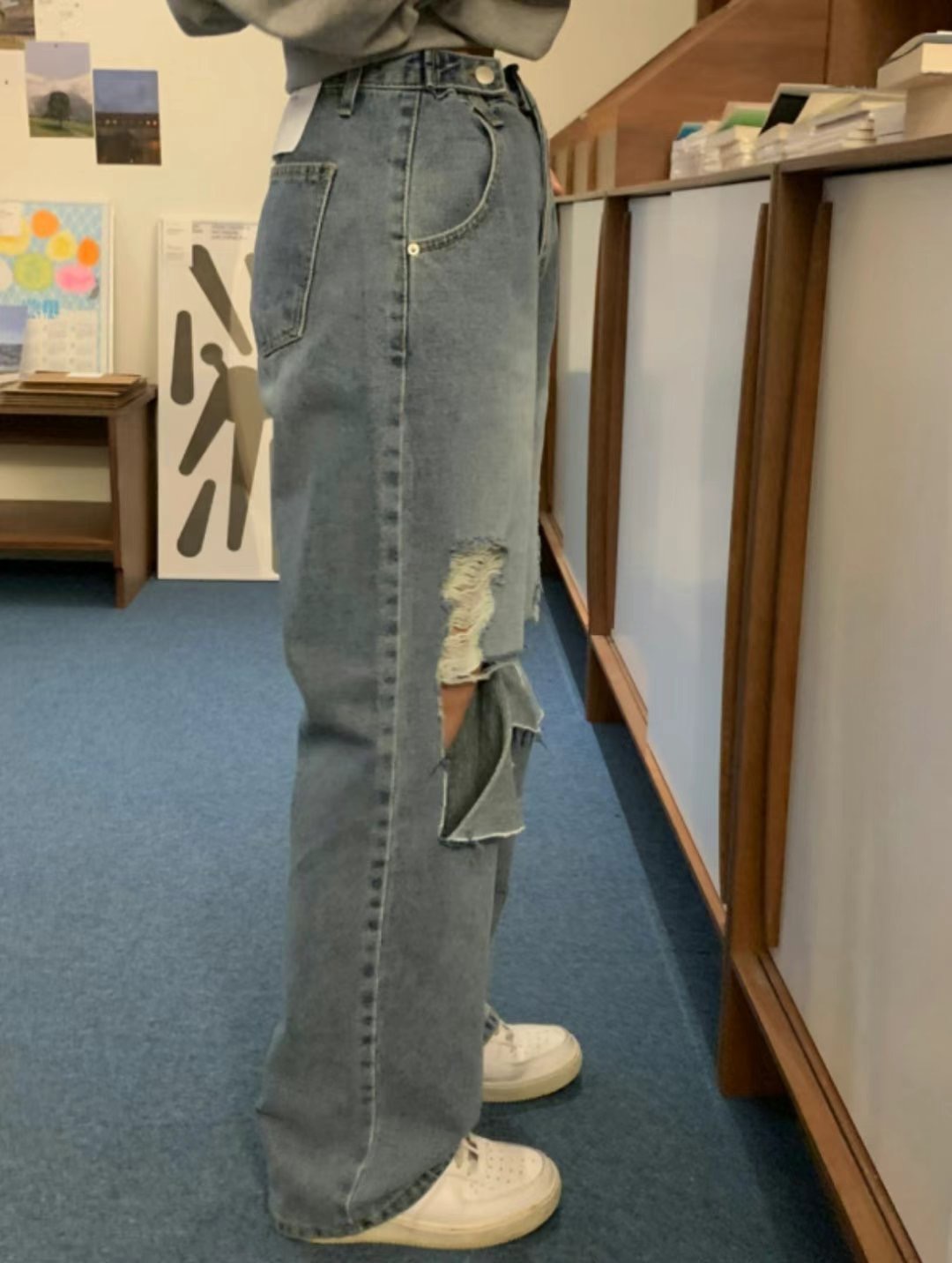 J CAT直郵韓國代購㊣女裝新款休閑熱賣時尚推薦人氣牛仔褲J CAT牛仔褲