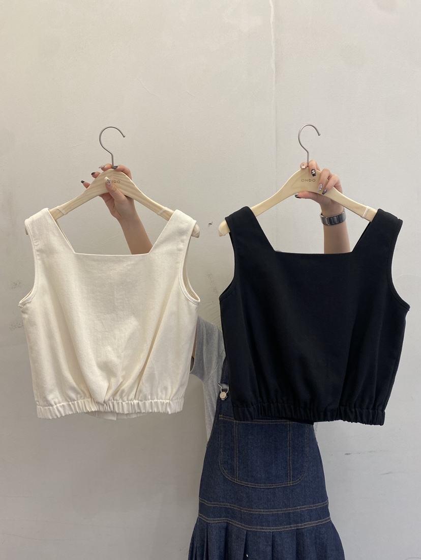ONDO-P東大門直郵女士新品職業25春夏熱賣吊帶背心雙面紐扣ONDO-P吊帶/背心