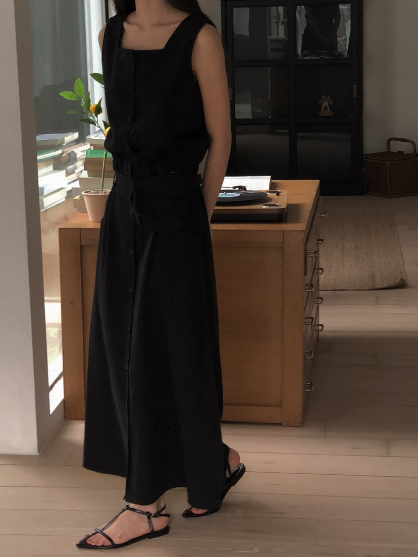ONDO-P東大門直郵女士新品職業25春夏熱賣吊帶背心雙面紐扣ONDO-P吊帶/背心