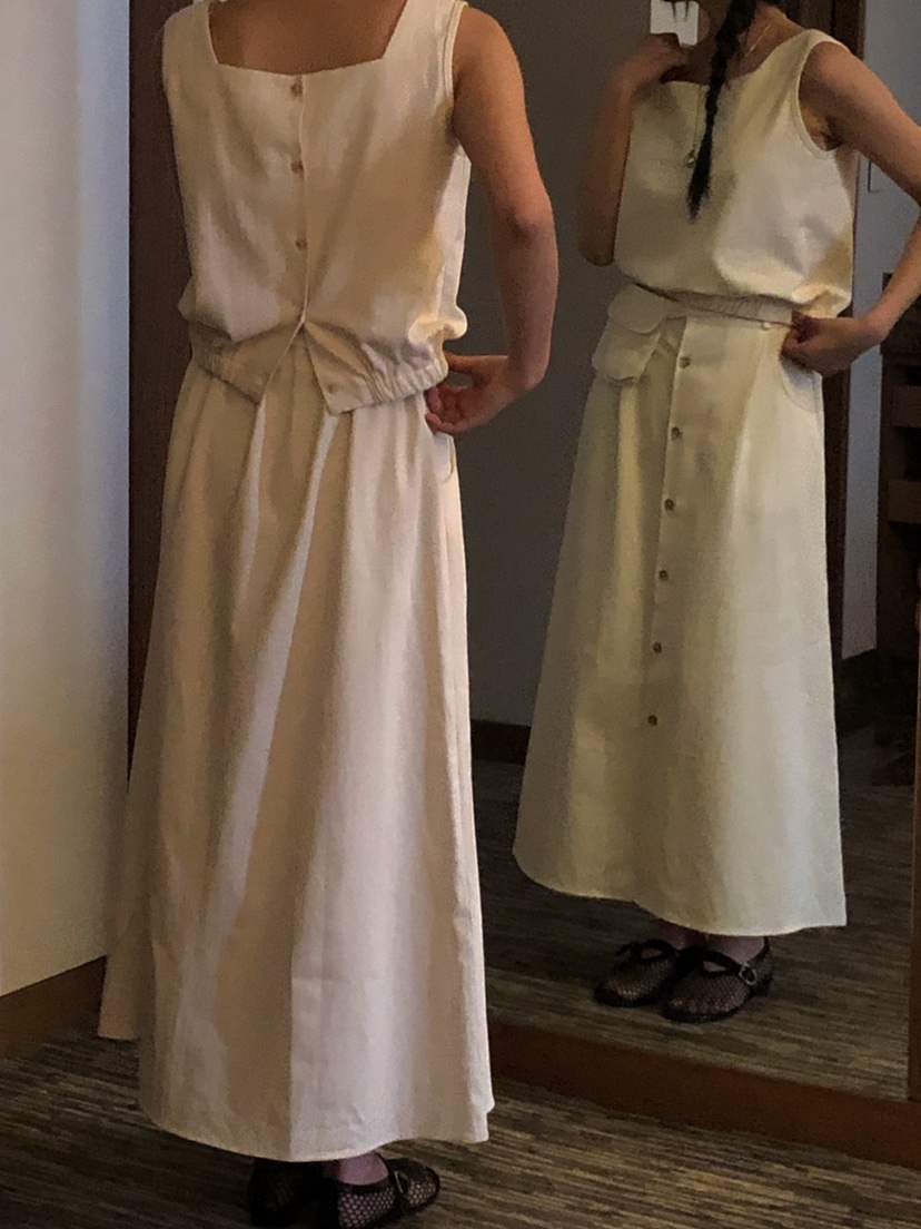 ONDO-P東大門直郵女士新品職業25春夏熱賣吊帶背心雙面紐扣ONDO-P吊帶/背心