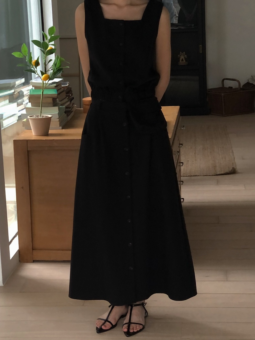 ONDO-P韓國代購女士新品人氣職業25春夏真品時尚休閑長裙口袋ONDO-P長裙