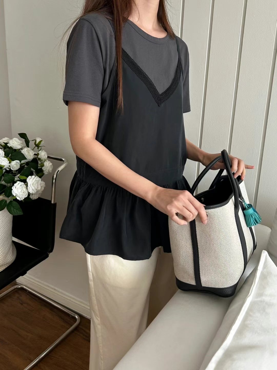 LANDMARK東大門代購女士新款25春夏休閑人氣熱賣職業吊帶背心LANDMARK吊帶/背心