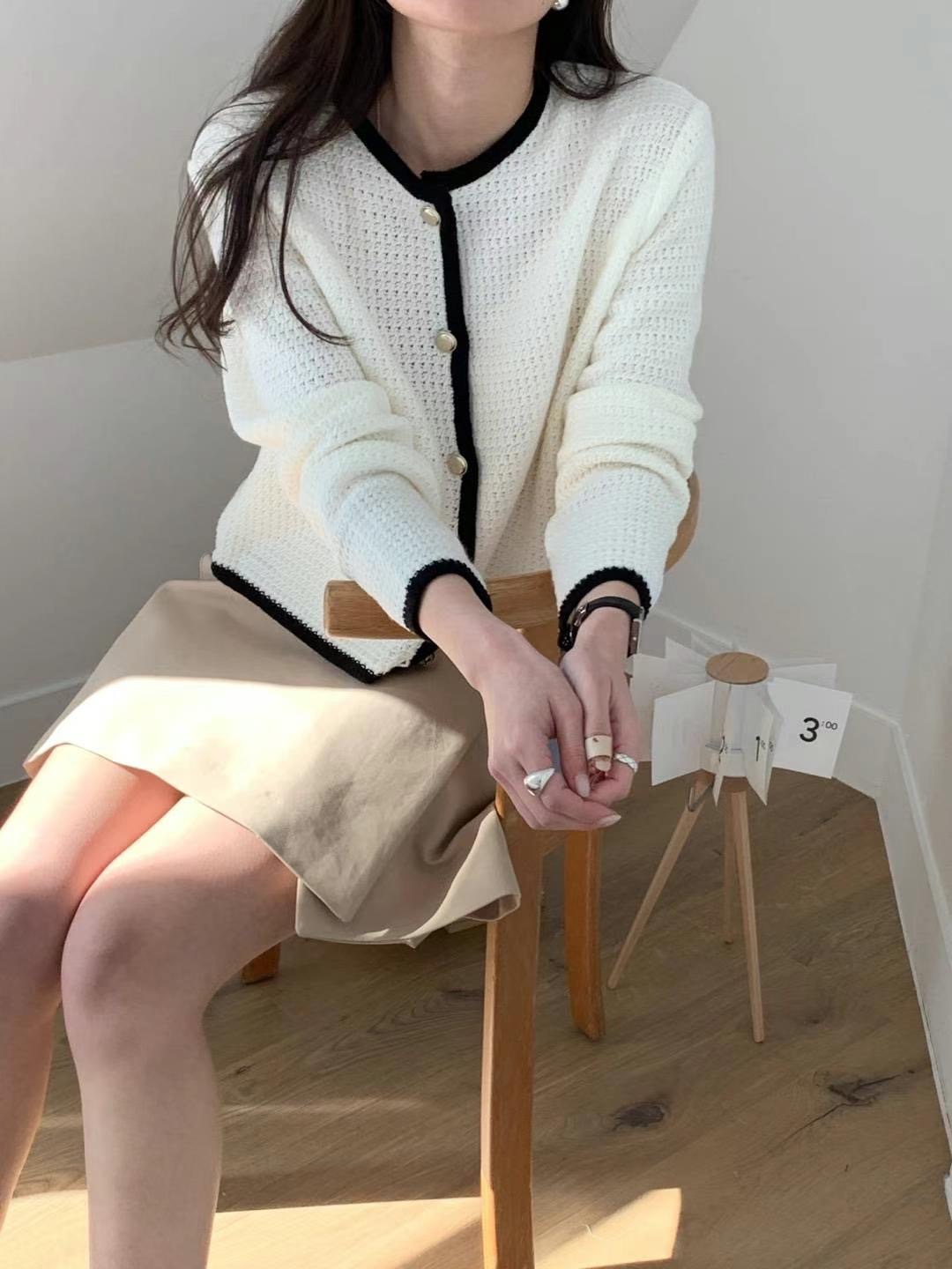 DE FOND韓國代購女裝新款人氣真品職業熱賣推薦25春夏針織衫DE FOND針織衫