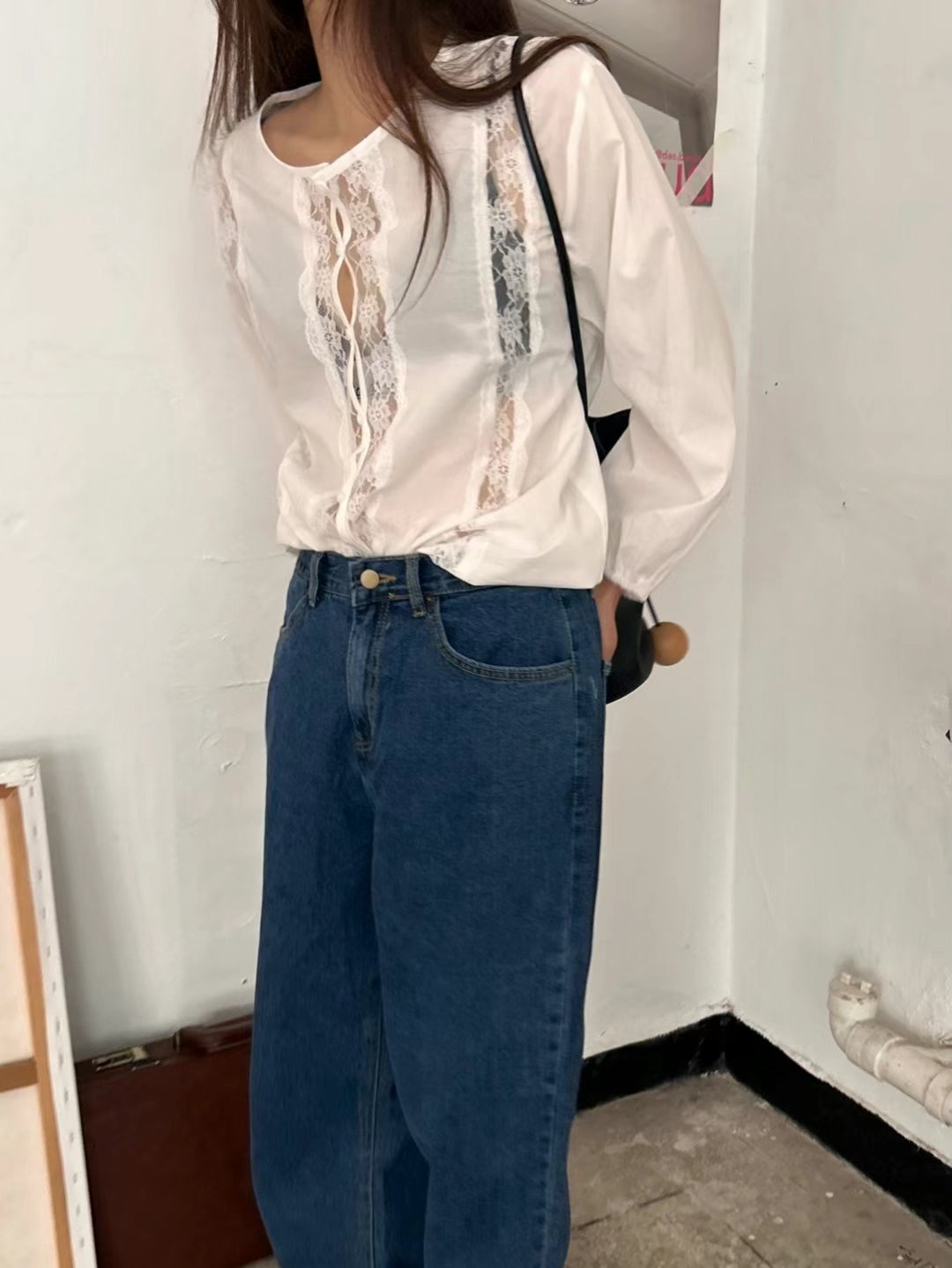 LANDMARK東大門代購女士新品人氣休閑推薦25春夏襯衫蕾絲衫LANDMARK襯衫/蕾絲衫