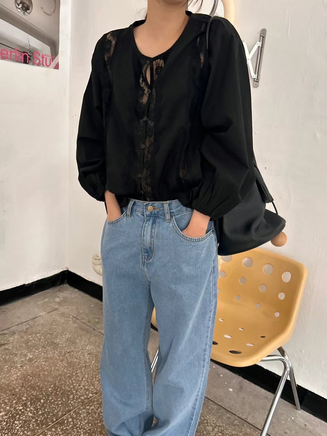 LANDMARK東大門代購女士新品人氣休閑推薦25春夏襯衫蕾絲衫LANDMARK襯衫/蕾絲衫