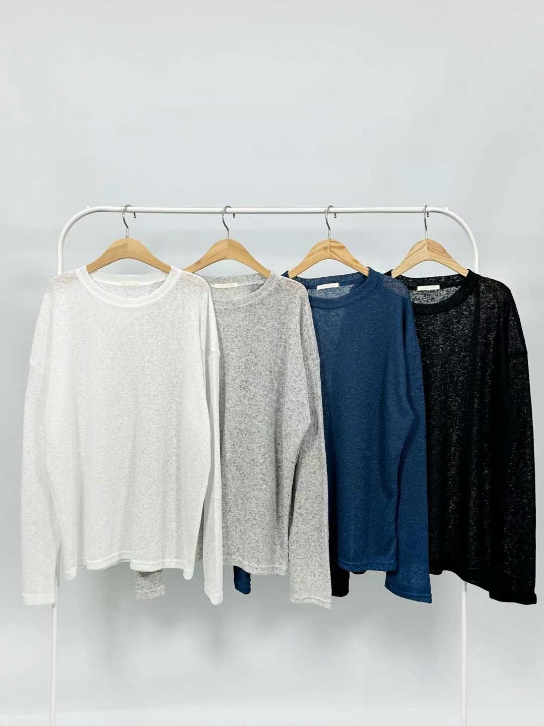 PASTELDEER東大門代購女士新品25春夏真品時尚推薦休閑長袖T恤PASTELDEER長袖T恤圖色4左四色