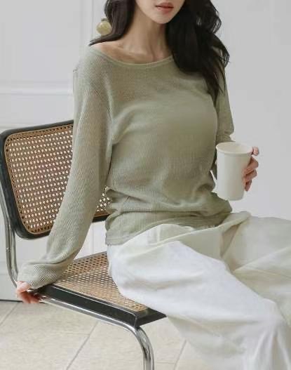 PASTELDEER東大門代購女士新款職業人氣真品推薦針織衫亞麻PASTELDEER針織衫圖色3
