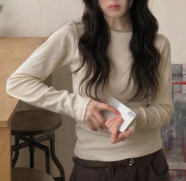 PASTELDEER東大門代購女裝新品休閑25春夏熱賣推薦職業長袖T恤PASTELDEER長袖T恤圖色2