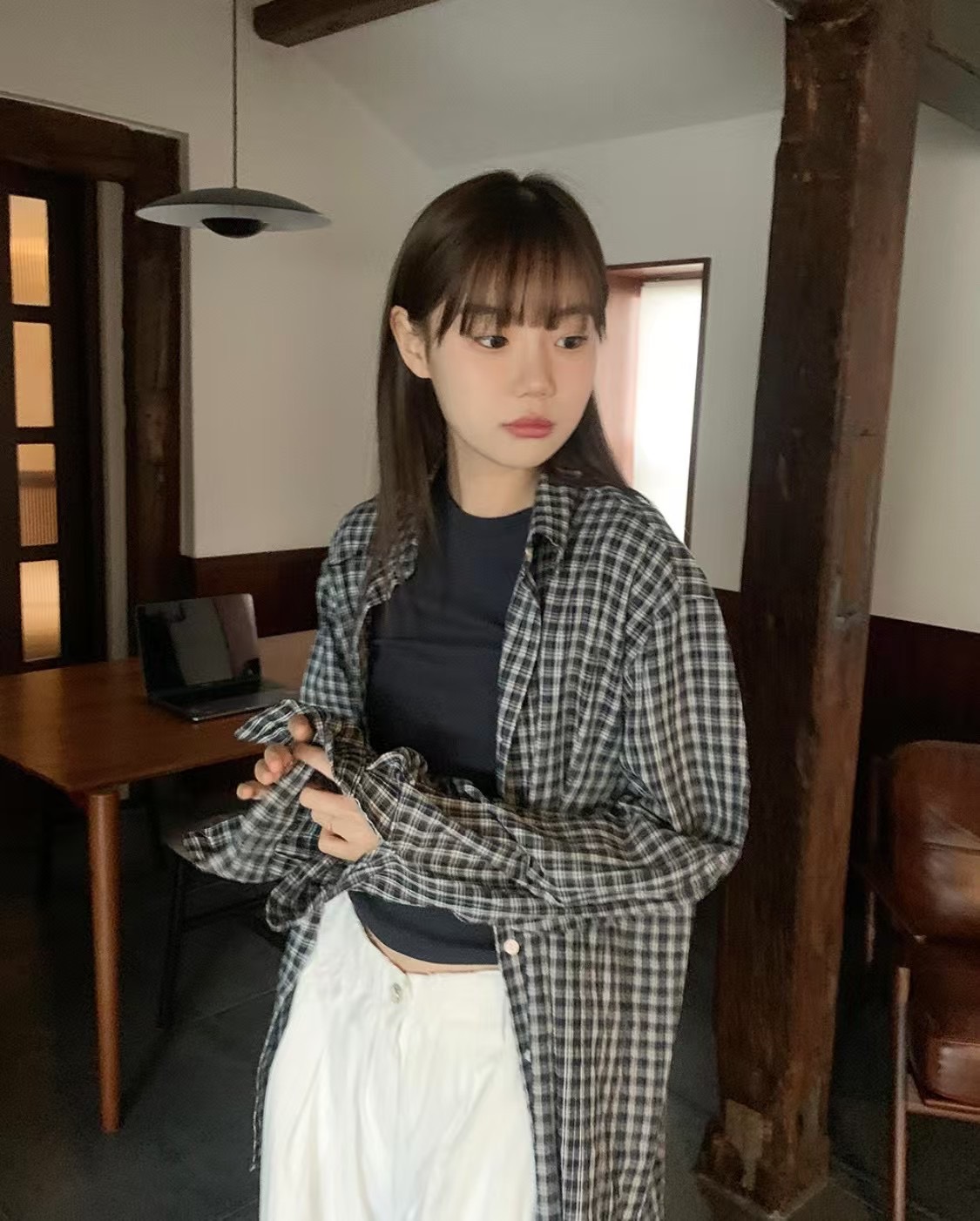 DINING韓國代購女裝新款25春夏熱賣推薦時尚人氣襯衫蕾絲衫DINING襯衫/蕾絲衫