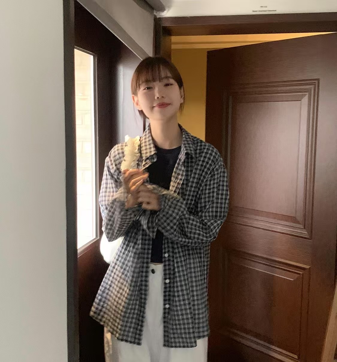 DINING韓國代購女裝新款25春夏熱賣推薦時尚人氣襯衫蕾絲衫DINING襯衫/蕾絲衫圖色2