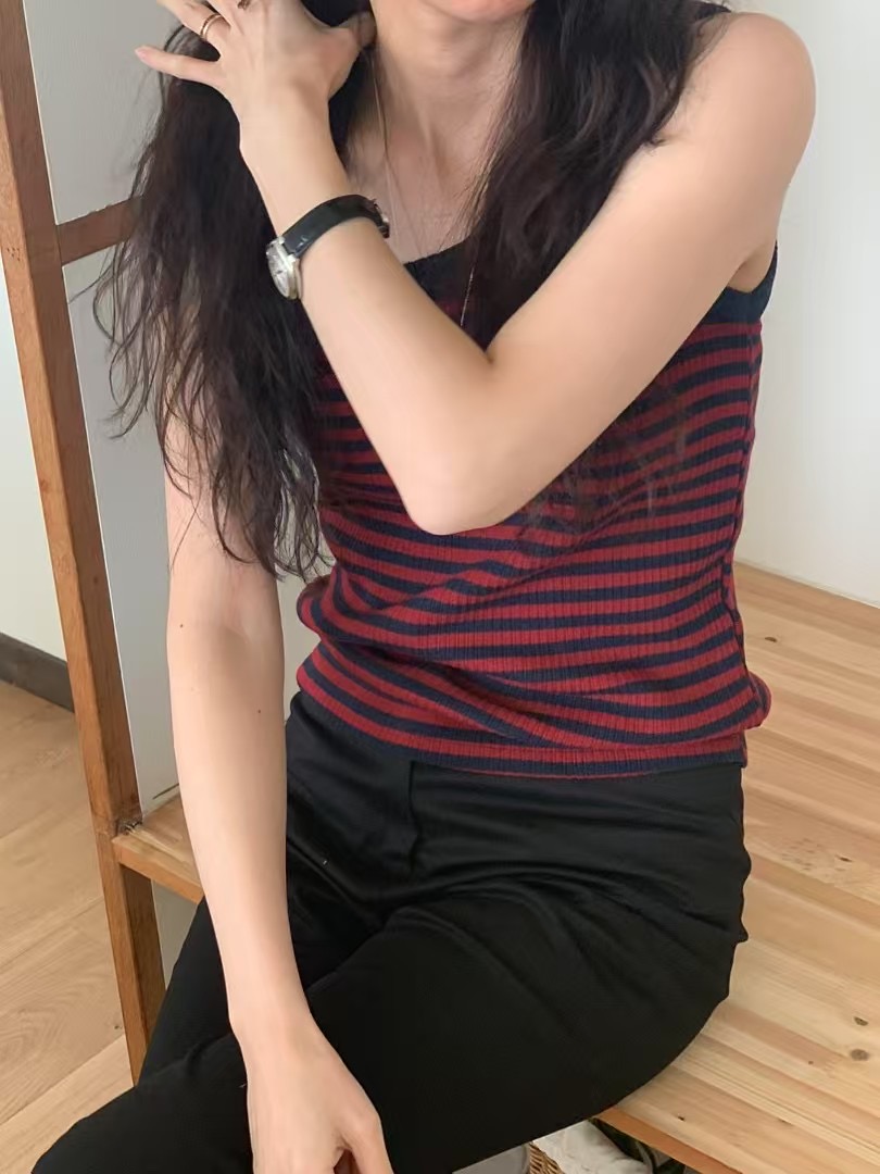 DINING東大門實拍女裝新款人氣職業真品25春夏休閑吊帶背心DINING吊帶/背心
