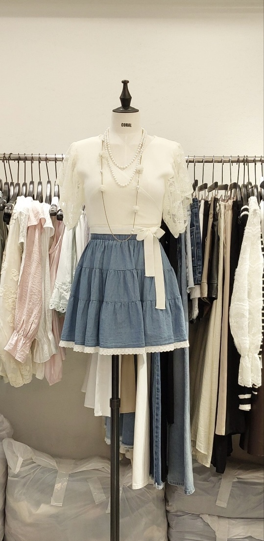 CORAL韓國代購女士新品職業人氣真品25春夏休閑推薦時尚短裙CORAL短裙