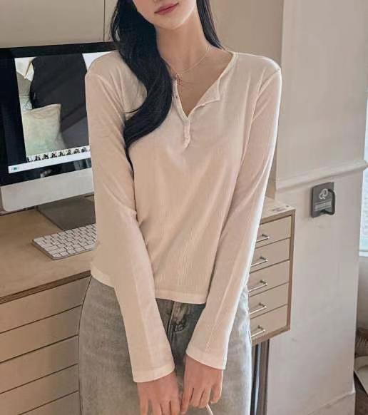 PASTELDEER韓國代購女裝新款職業時尚人氣推薦休閑25春夏長袖T恤PASTELDEER長袖T恤