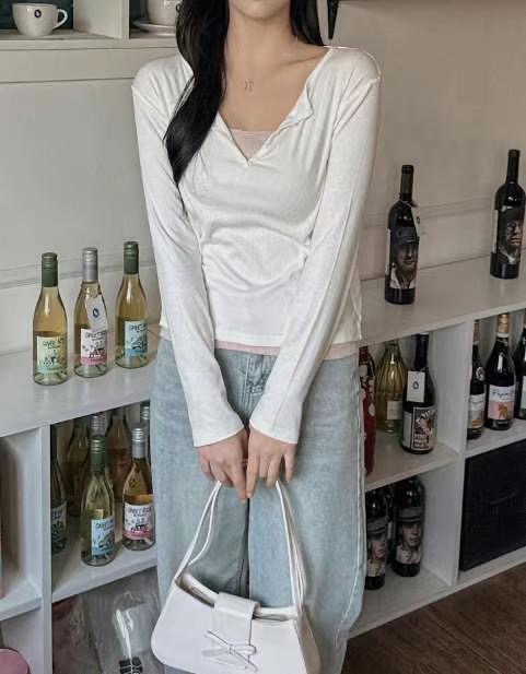 PASTELDEER韓國代購女裝新款職業時尚人氣推薦休閑25春夏長袖T恤PASTELDEER長袖T恤
