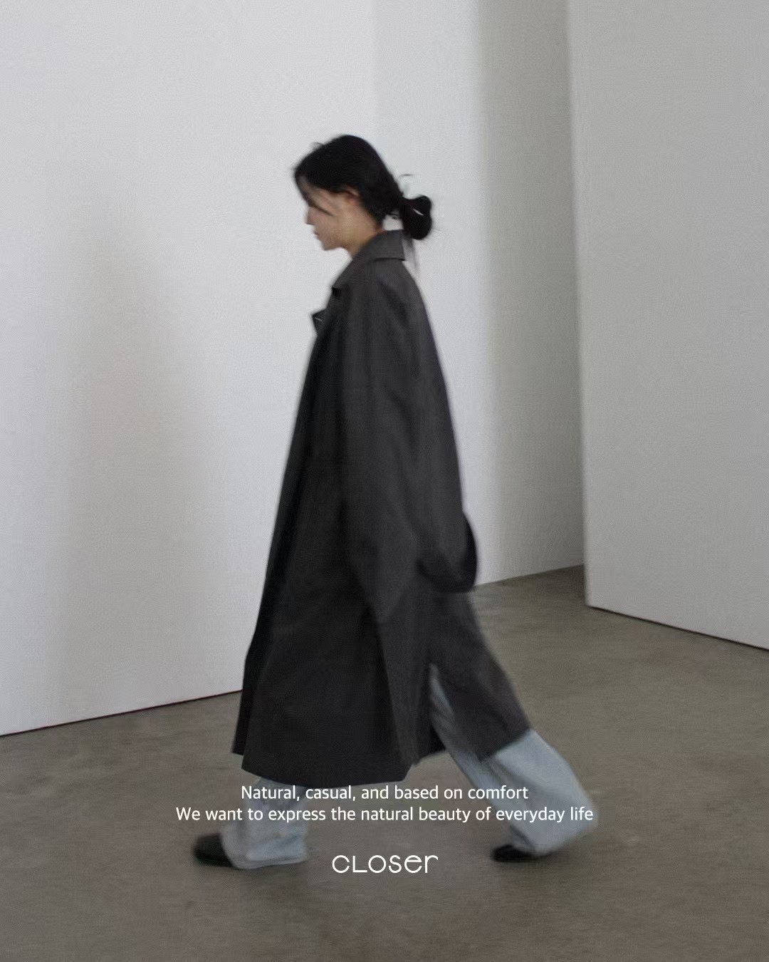 CLOSER東大門直郵女士新款人氣熱賣推薦時尚真品中長款大衣CLOSER中長款大衣