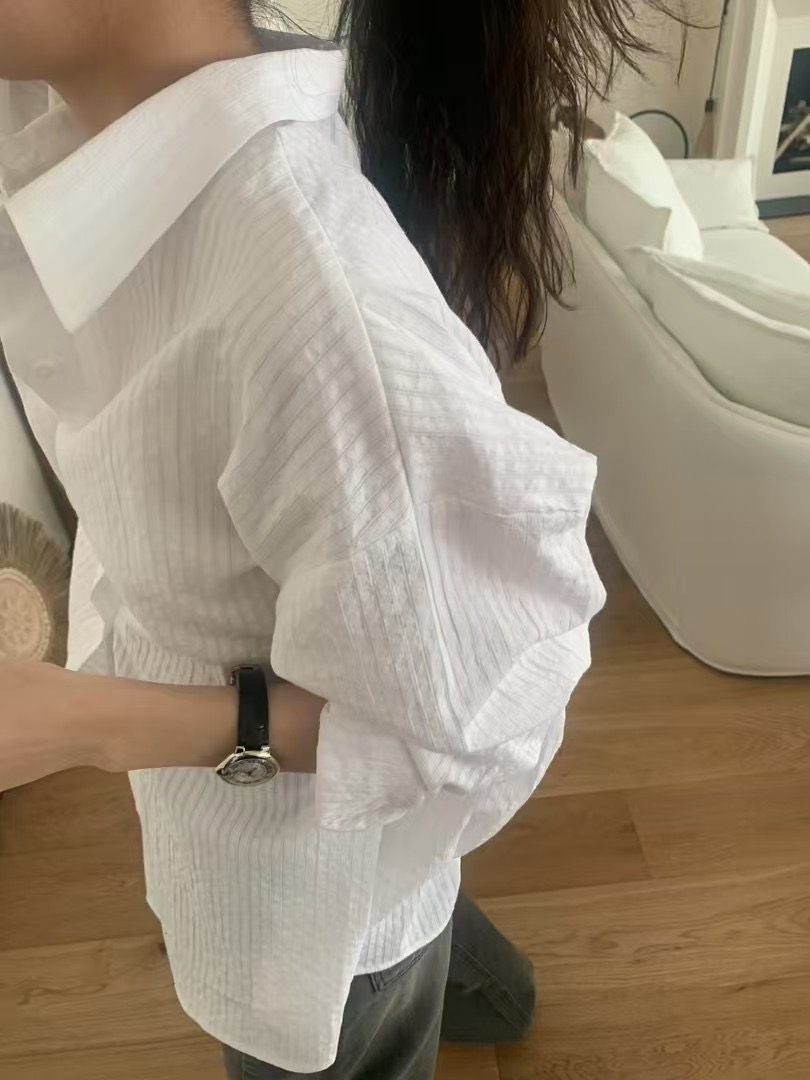 DINING韓國直郵女裝新款25春夏休閑熱賣時尚襯衫蕾絲衫棉質DINING襯衫/蕾絲衫