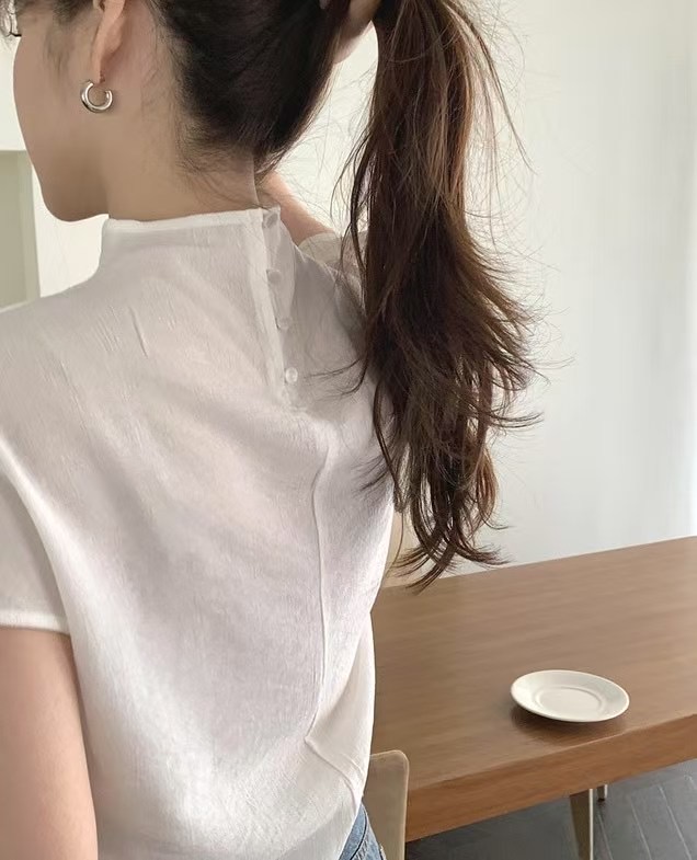DINING韓國直郵女裝新款職業熱賣休閑時尚25春夏襯衫蕾絲衫DINING襯衫/蕾絲衫