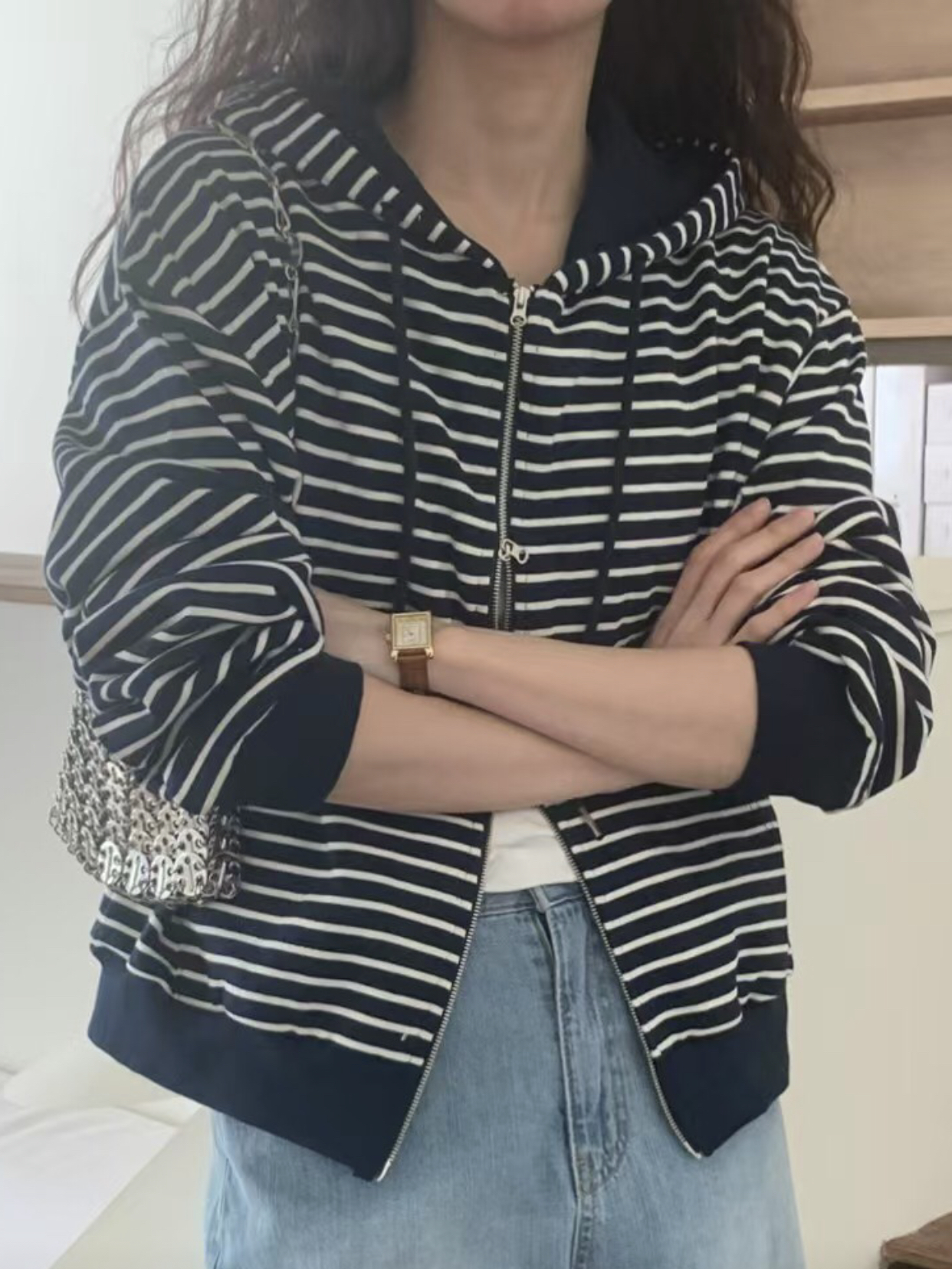 DINING東大門代購女士新款推薦職業時尚熱賣休閑衛衣拉鏈連帽DINING衛衣