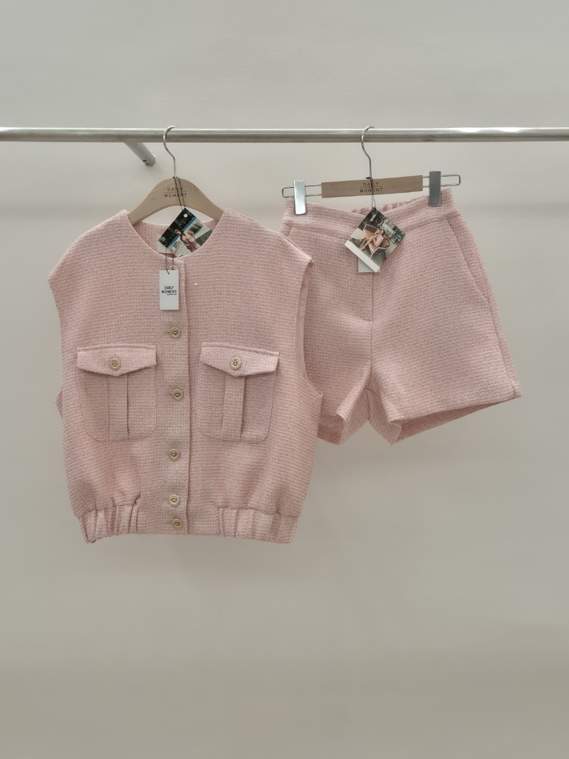 DAILY MOMENT韓國㊣直郵東大門代購女裝新品熱賣馬甲粗花呢DAILY MOMENT馬甲