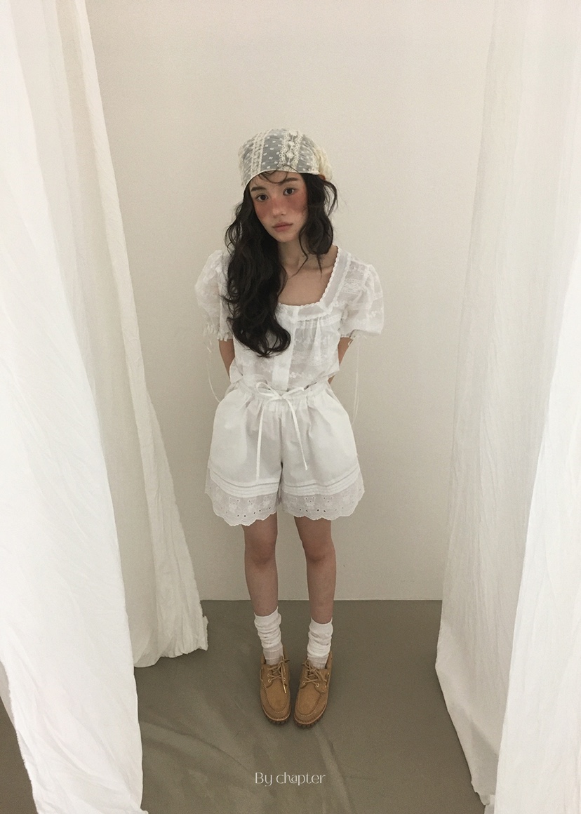 BY CHAPTER韓國直郵㊣東大門實拍女裝新款推薦休閑襯衫蕾絲衫BY Chapter襯衫/蕾絲衫