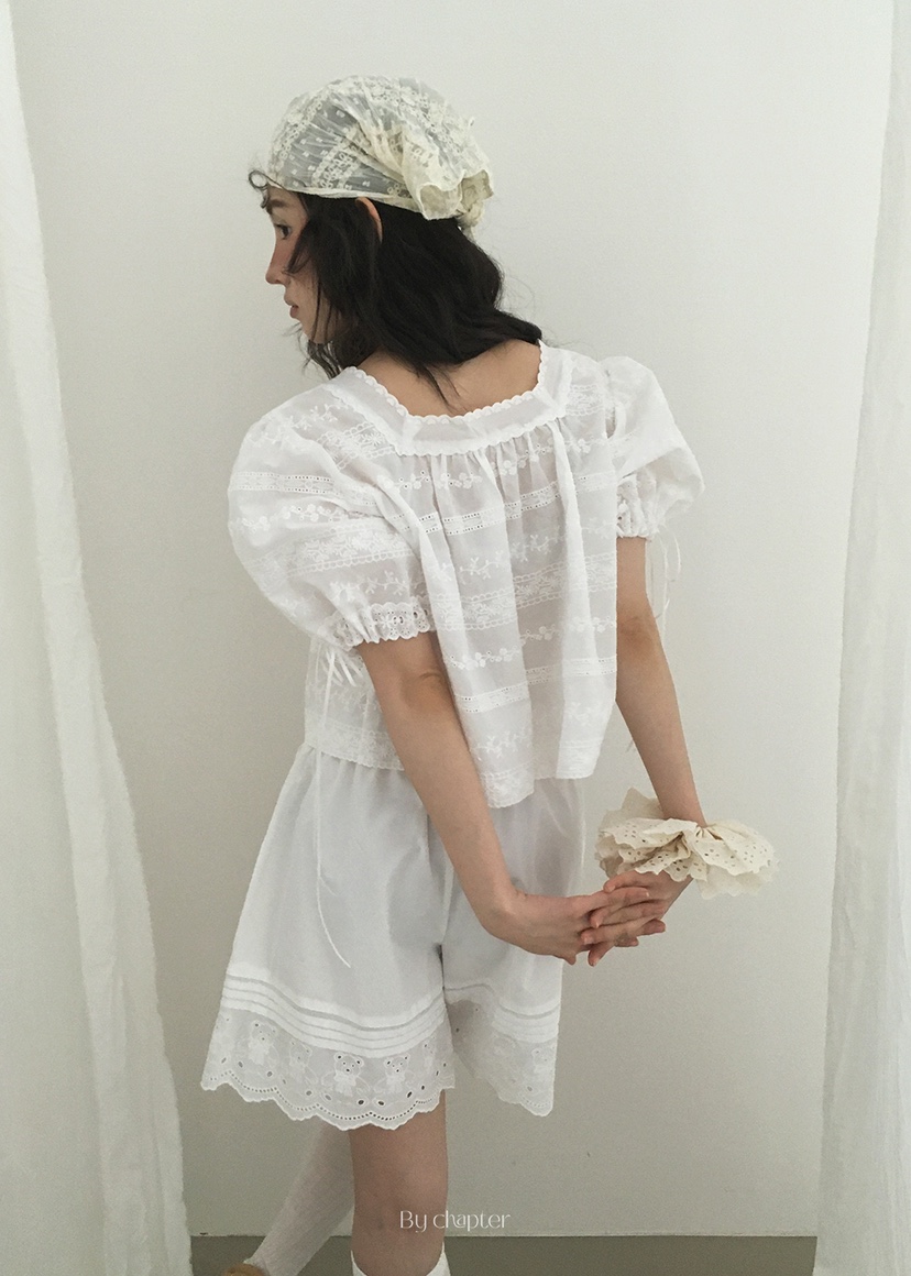 BY CHAPTER韓國直郵㊣東大門實拍女裝新款推薦休閑襯衫蕾絲衫BY Chapter襯衫/蕾絲衫