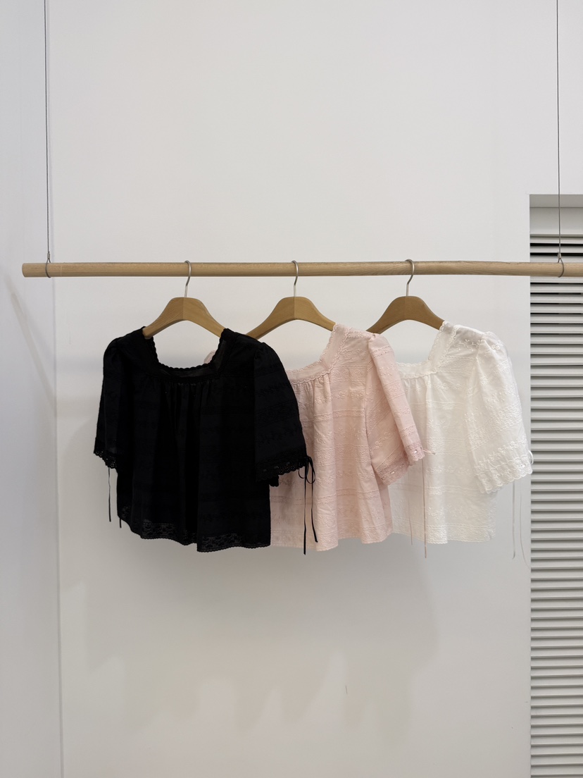 BY CHAPTER韓國直郵㊣東大門實拍女裝新款推薦休閑襯衫蕾絲衫BY Chapter襯衫/蕾絲衫