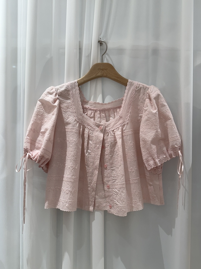 BY CHAPTER韓國直郵㊣東大門實拍女裝新款推薦休閑襯衫蕾絲衫BY Chapter襯衫/蕾絲衫圖色1