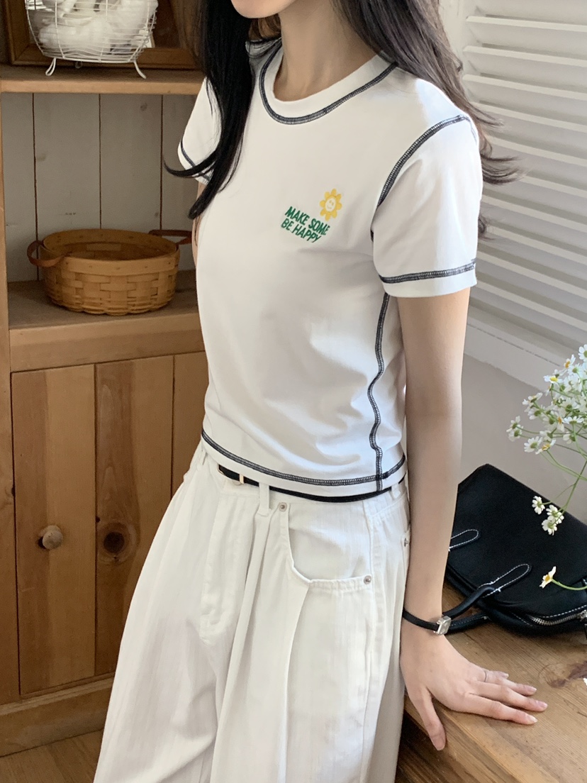 BOUND.A韓國直郵㊣女裝新品熱賣人氣25春夏時尚休閑推薦T恤BOUND.AT恤
