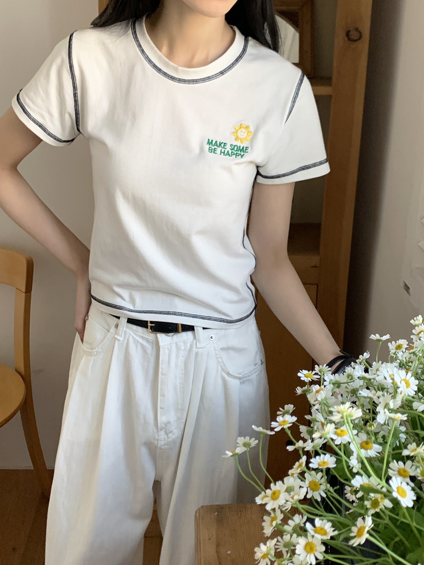 BOUND.A韓國直郵㊣女裝新品熱賣人氣25春夏時尚休閑推薦T恤BOUND.AT恤