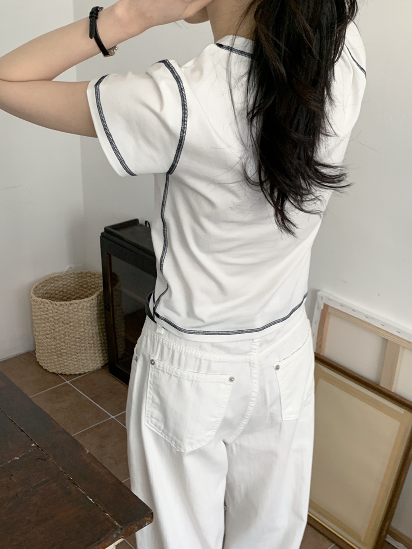 BOUND.A韓國直郵㊣女裝新品熱賣人氣25春夏時尚休閑推薦T恤BOUND.AT恤