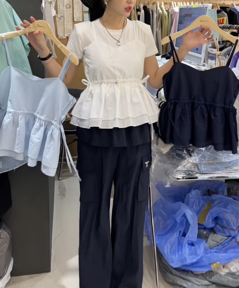 BOUND.A韓國直郵㊣東大門實拍女裝新品人氣熱賣25春夏吊帶背心BOUND.A吊帶/背心