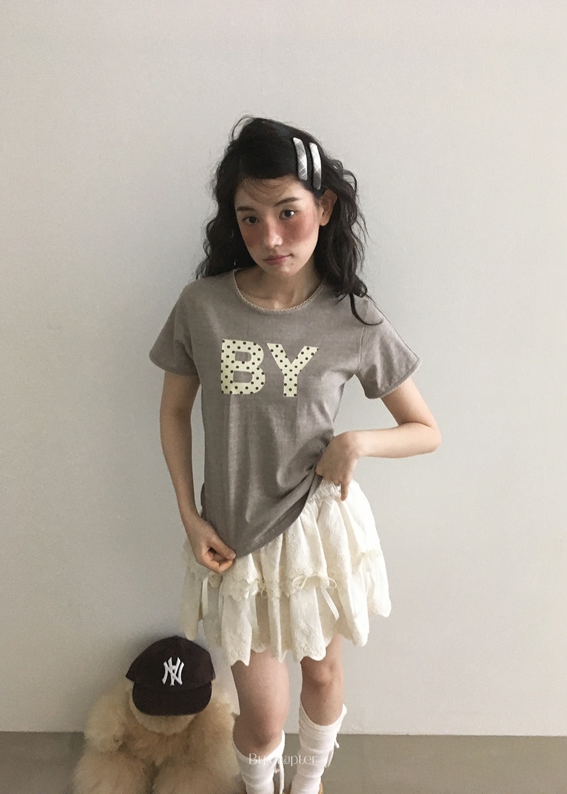 BY CHAPTER韓國直郵㊣女裝新品熱賣推薦休閑25春夏人氣T恤ChapterT恤