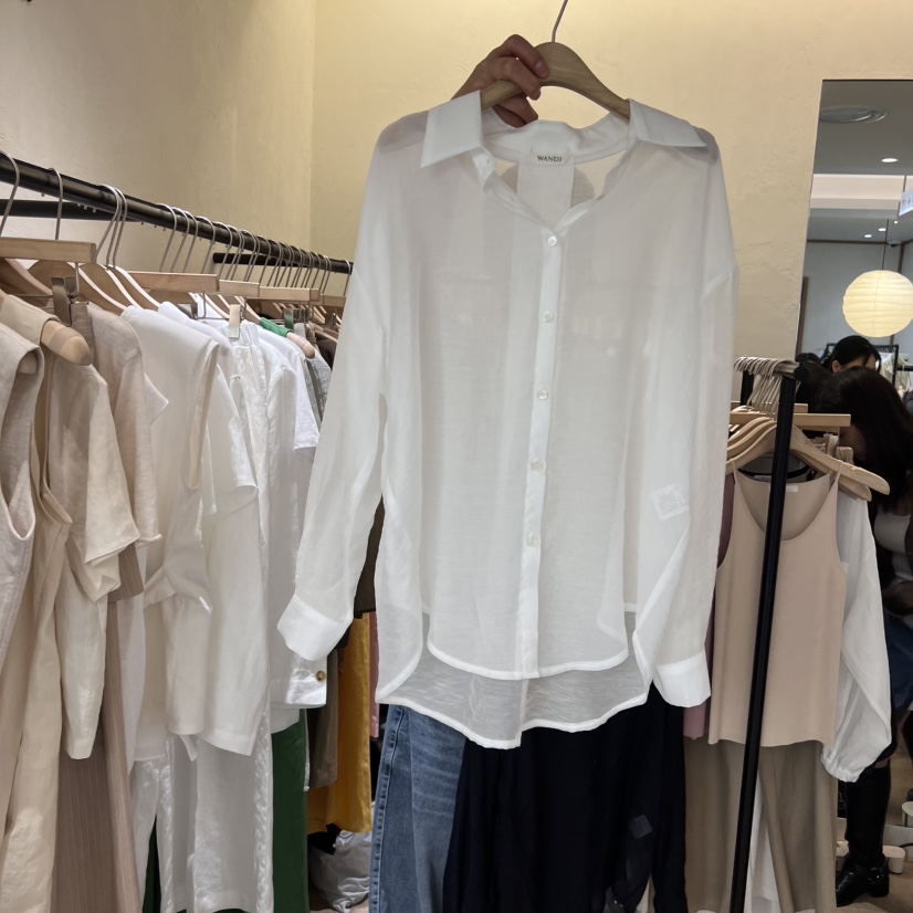 W AND J韓國直郵㊣女裝新品人氣休閑時尚推薦25春夏襯衫蕾絲衫W AND J襯衫/蕾絲衫圖色2