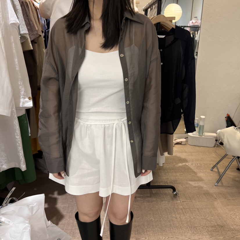 W AND J韓國直郵㊣女裝新品人氣休閑時尚推薦25春夏襯衫蕾絲衫W AND J襯衫/蕾絲衫圖色3