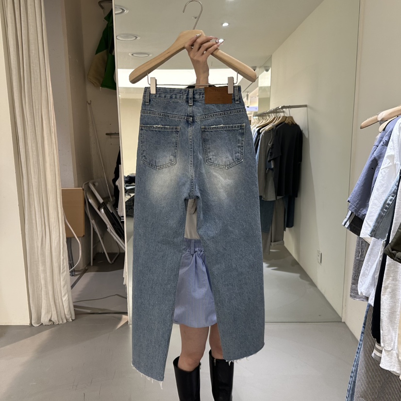 VAULT韓國㊣直郵東大門代購女裝新品推薦人氣休閑熱賣牛仔褲VAULT牛仔褲