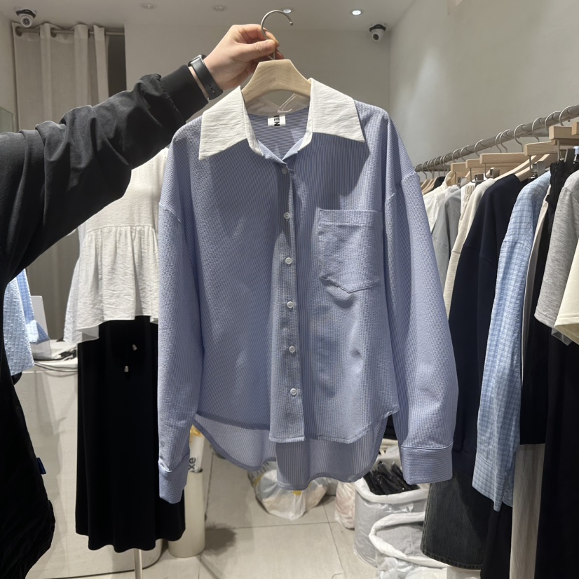 VENICE直郵韓國代購㊣女裝新品25春夏人氣推薦熱賣襯衫蕾絲衫VENICE襯衫/蕾絲衫圖色2