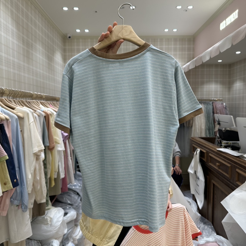 OURMOMENT韓國直郵㊣女裝新品25春夏推薦休閑熱賣時尚人氣T恤OURMOMENTT恤