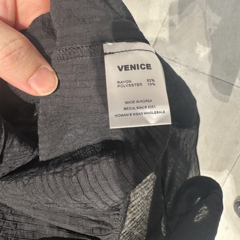 VENICE韓國直郵㊣東大門實拍女裝新款時尚25春夏襯衫蕾絲衫寬松VENICE襯衫/蕾絲衫