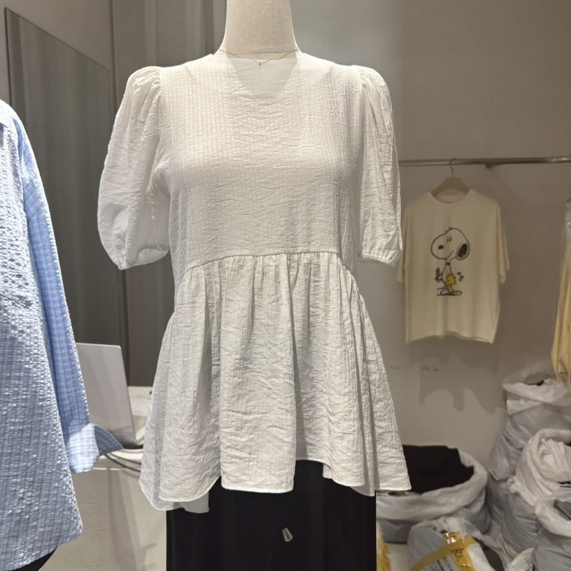 VENICE韓國直郵㊣東大門實拍女裝新款時尚25春夏襯衫蕾絲衫寬松VENICE襯衫/蕾絲衫