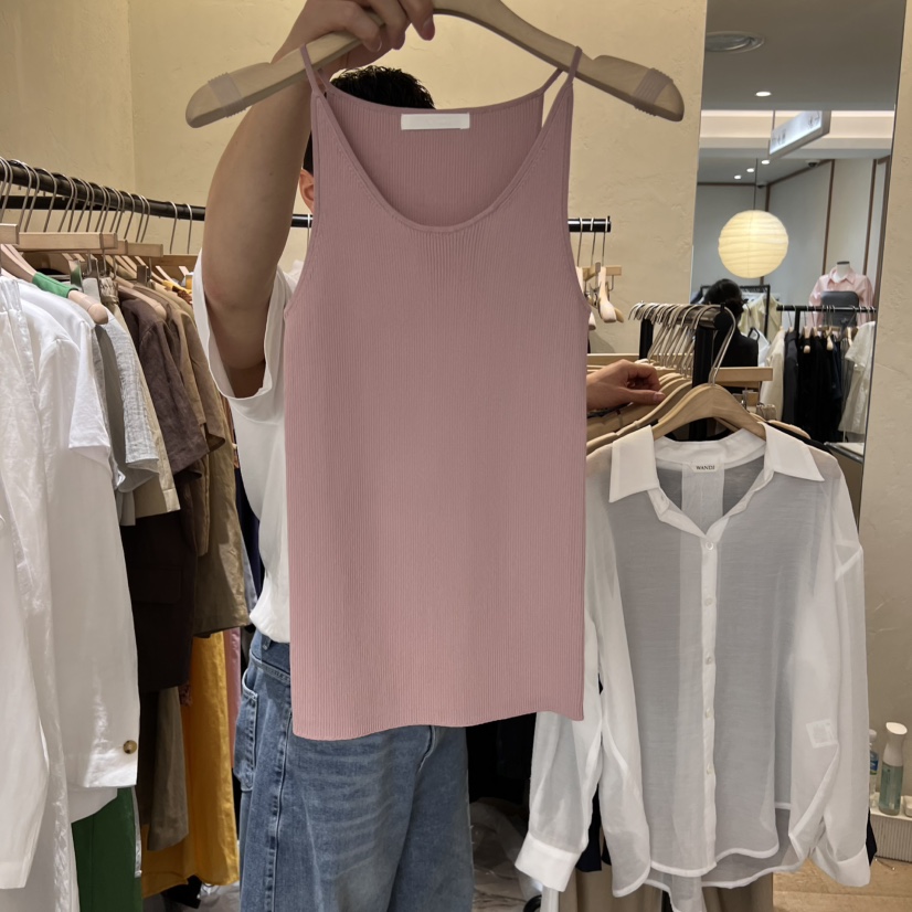 W AND J韓國直郵㊣女裝新款休閑熱賣人氣時尚推薦吊帶背心W AND J吊帶/背心圖色2