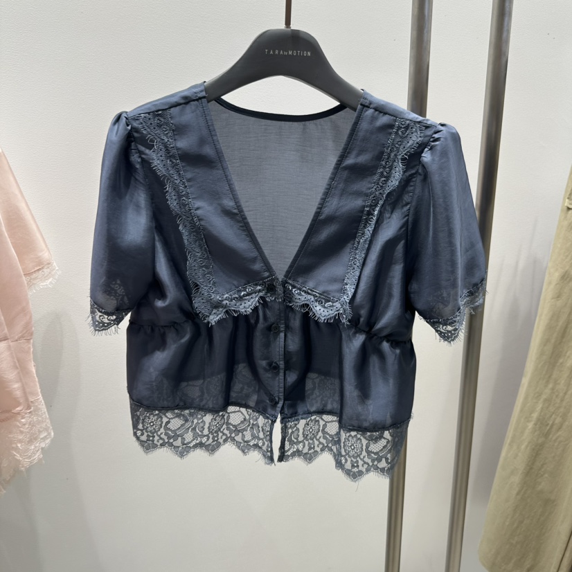 TARABY MOTION韓國直郵㊣東大門實拍女裝新款休閑襯衫蕾絲衫TARABY MOTION襯衫/蕾絲衫圖色3